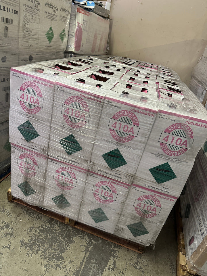 Full Pallet – 40 × 25lb R-410A Refrigerant, Free Freight