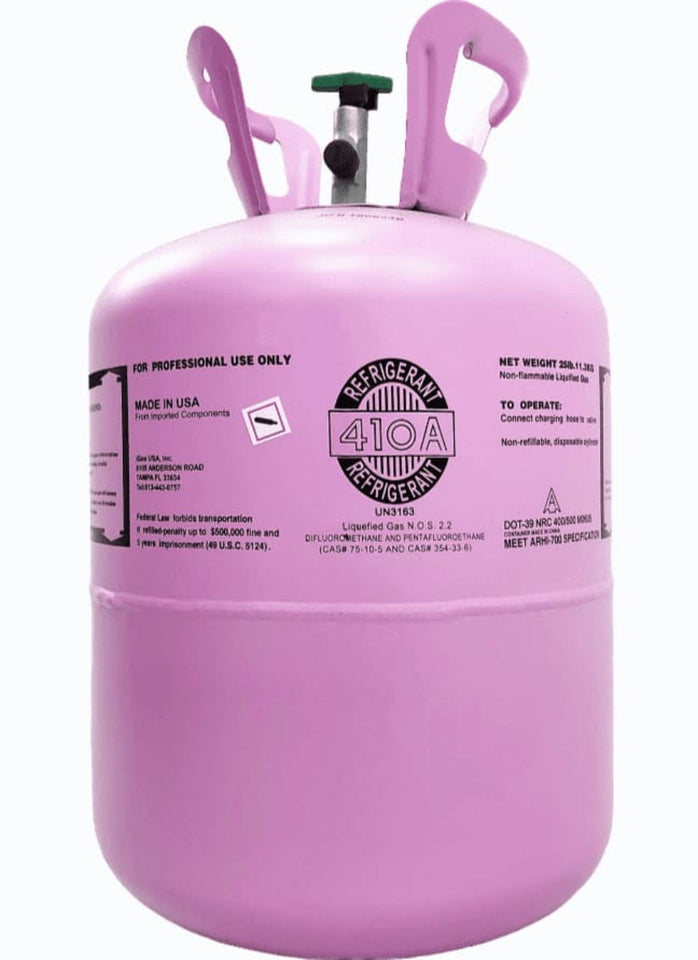 25lb R-410A Refrigerant, Virgin Sealed – Made in USA